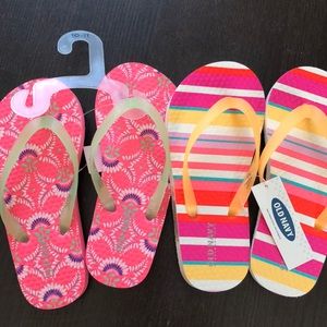 NWT never worn Old Navy Girls flip flops ($4ea)